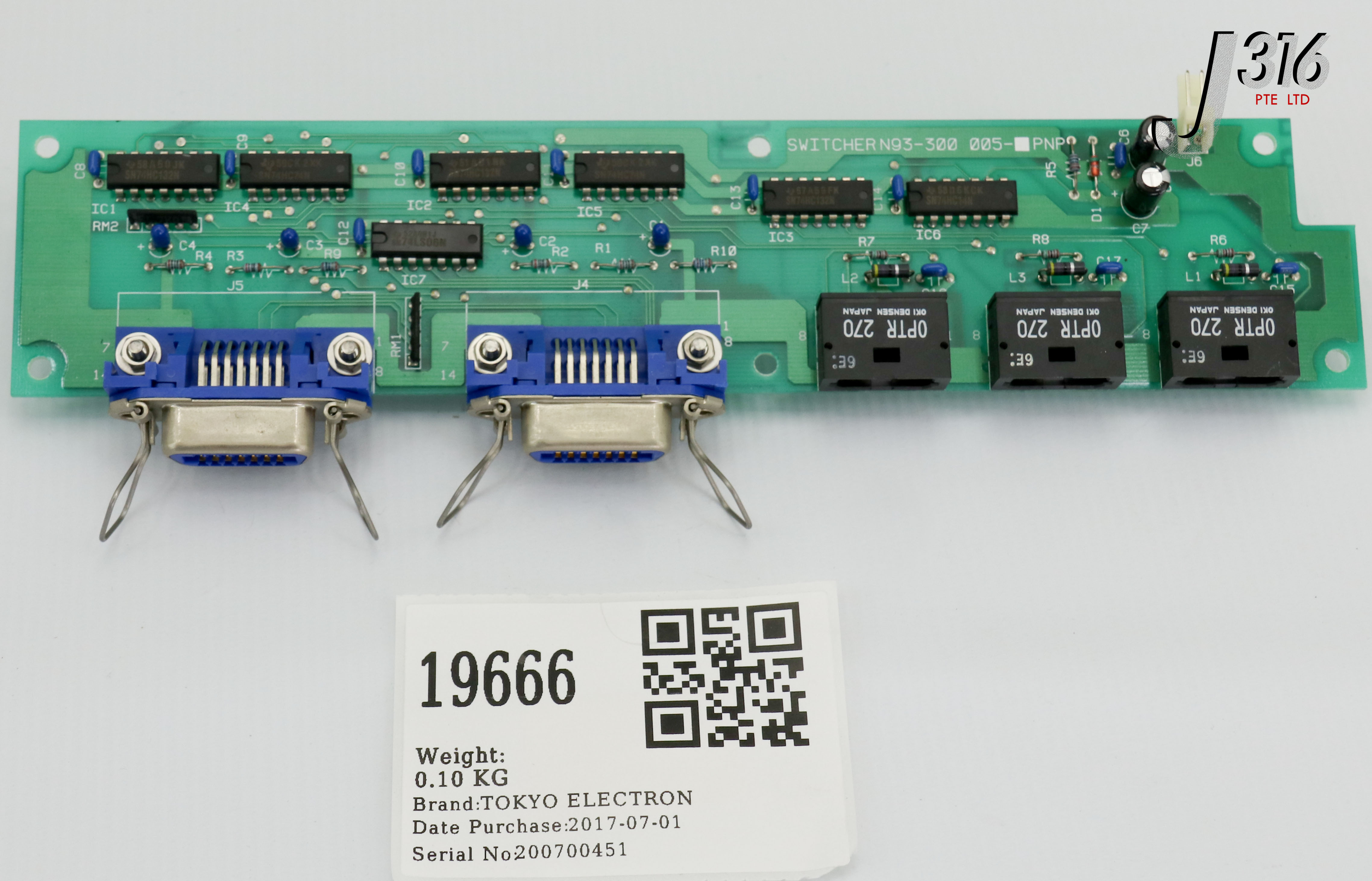 スウィッチ 19666 TEL PCB SWITCHER OPTICAL I/F PCB FOR TS-4000Z CTRL UNIT 005